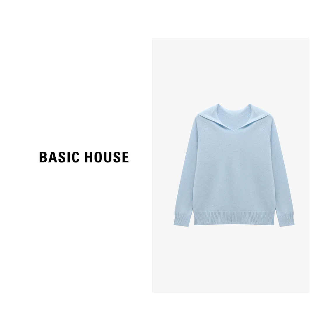 Basic House/百家好长袖针织时尚休闲连帽秋冬羊毛衫-B0625B5JAY2