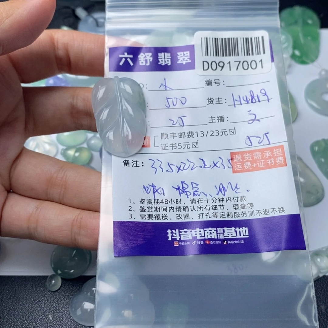 小***~未镶嵌挂件翡翠D0917001