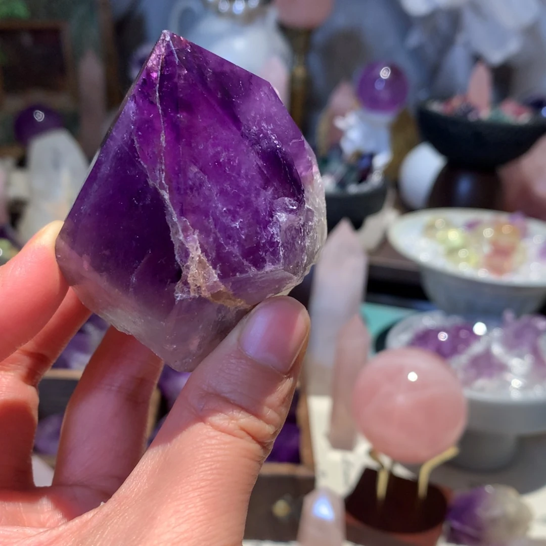 紫晶摆件未镶嵌紫水晶