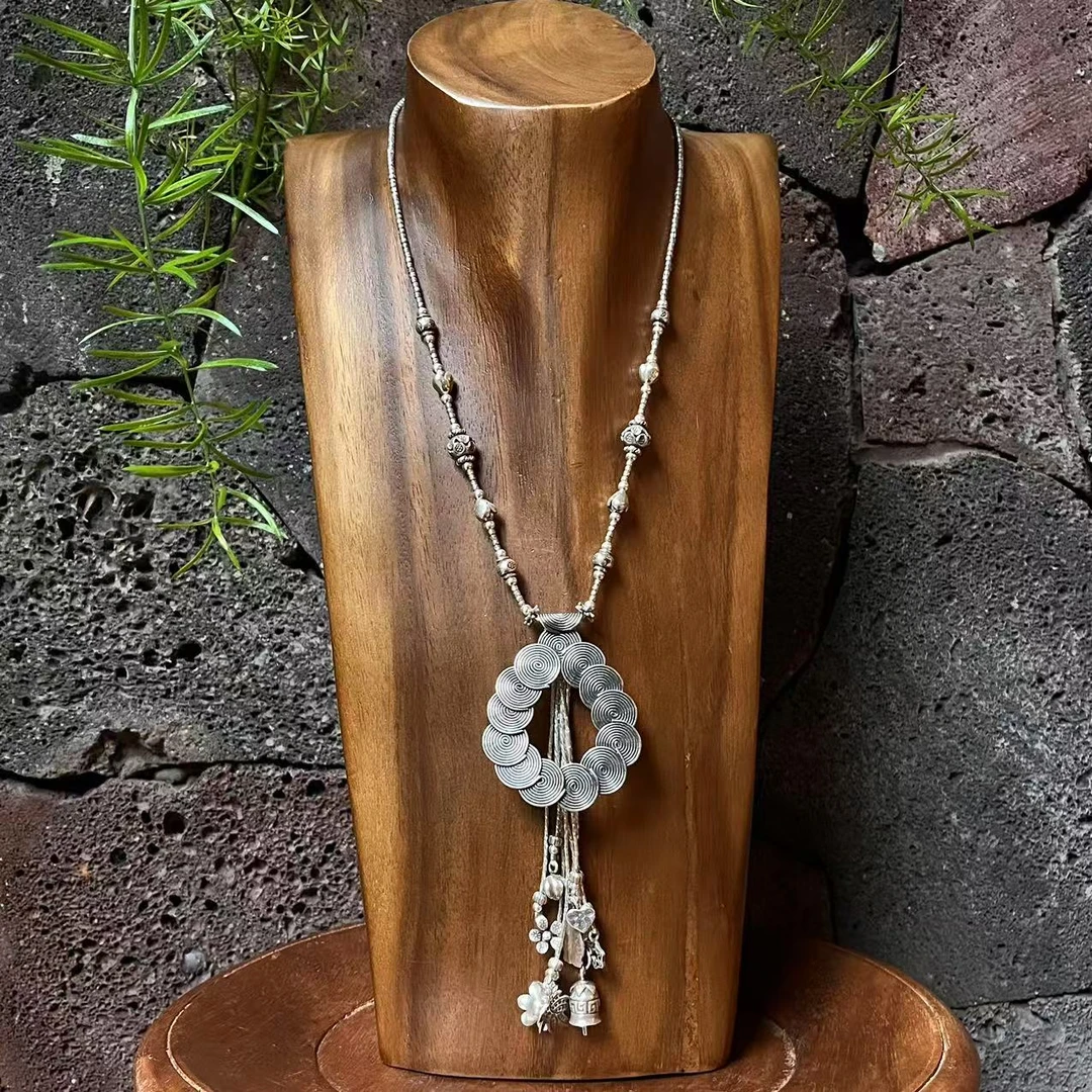 坠链均925银 【泰云匠】泰国手工925银76.7克毛衣链