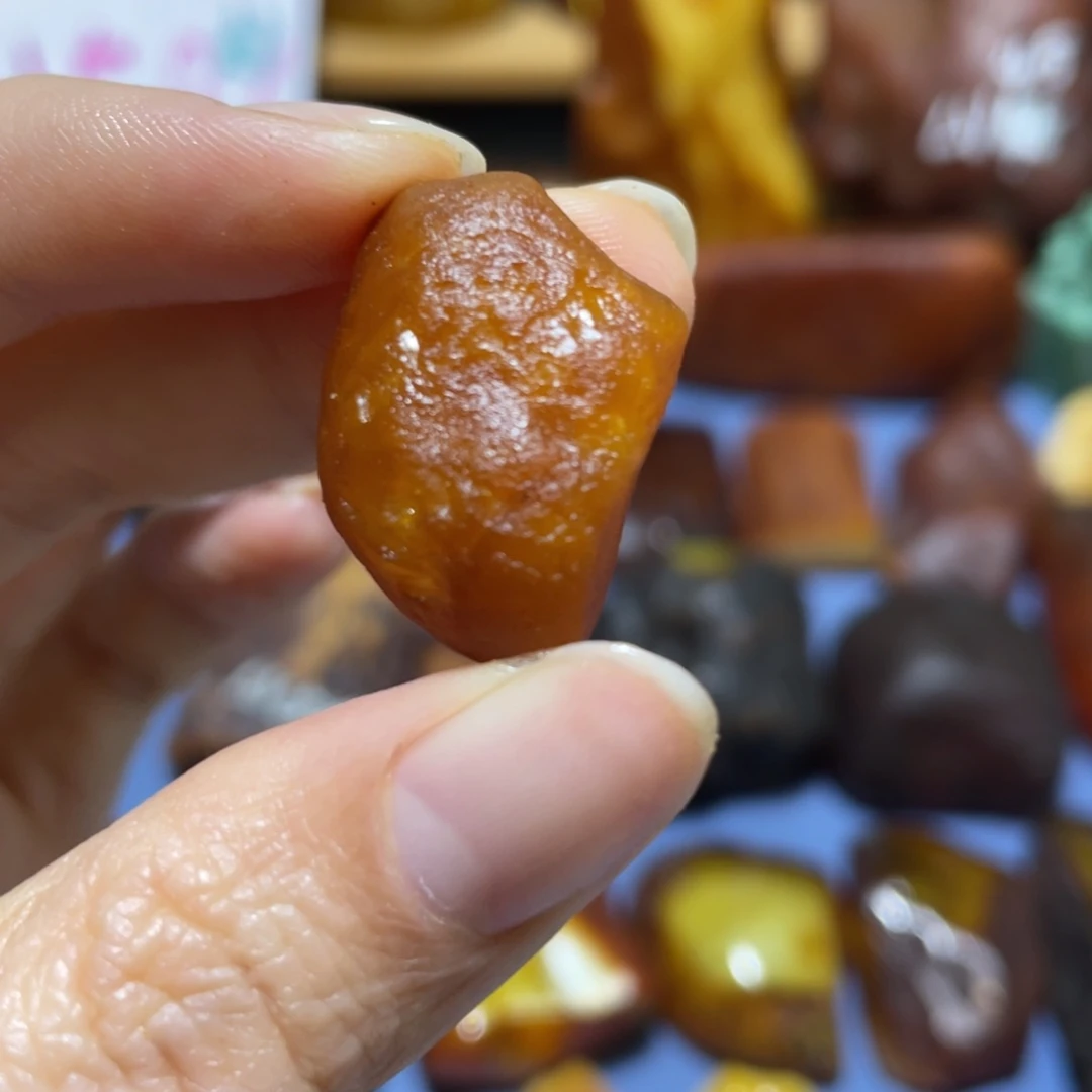 定制琥珀未镶嵌萌****3原石