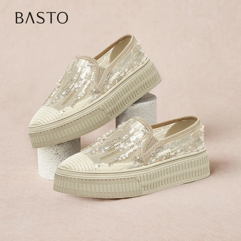 百思图2025夏季新款商场同款复古休闲渔夫鞋厚底女单鞋A0500BA5