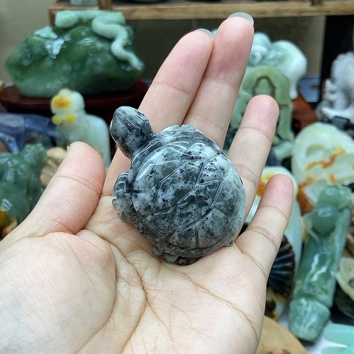 岫玉手把件未镶嵌