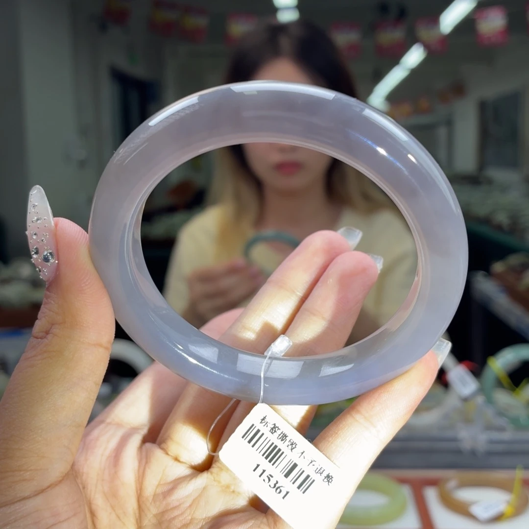 和田玉手镯未镶嵌57