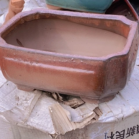 紫砂花盆长27宽20高11瑕疵