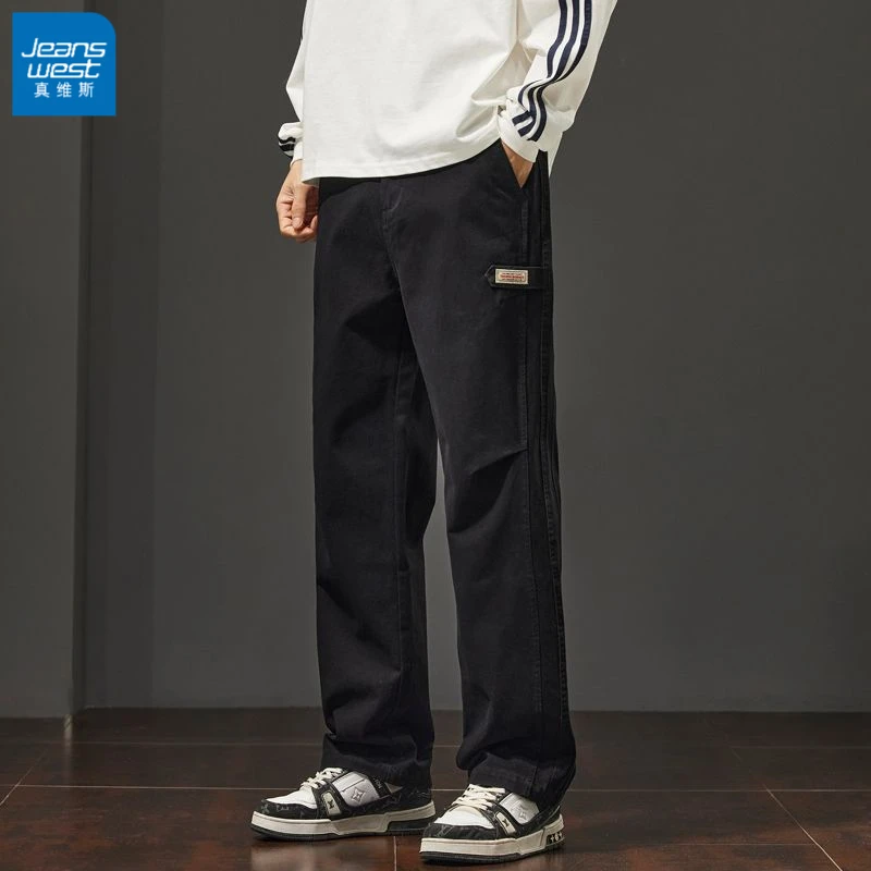 真维斯Cityboy休闲裤男士宽松直筒纯棉高级工装男款潮流百搭长裤