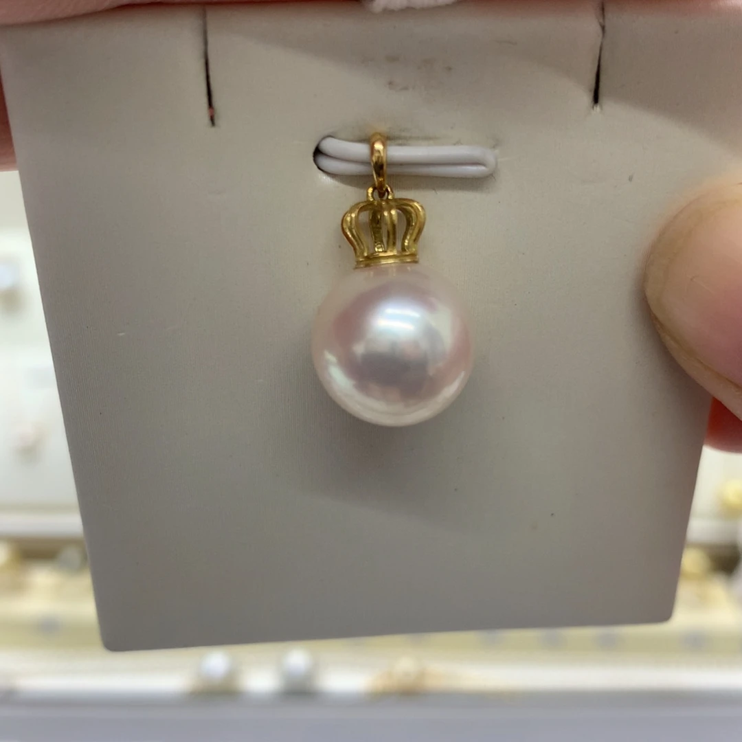 淡水珍珠颈饰18K金镶嵌11-12