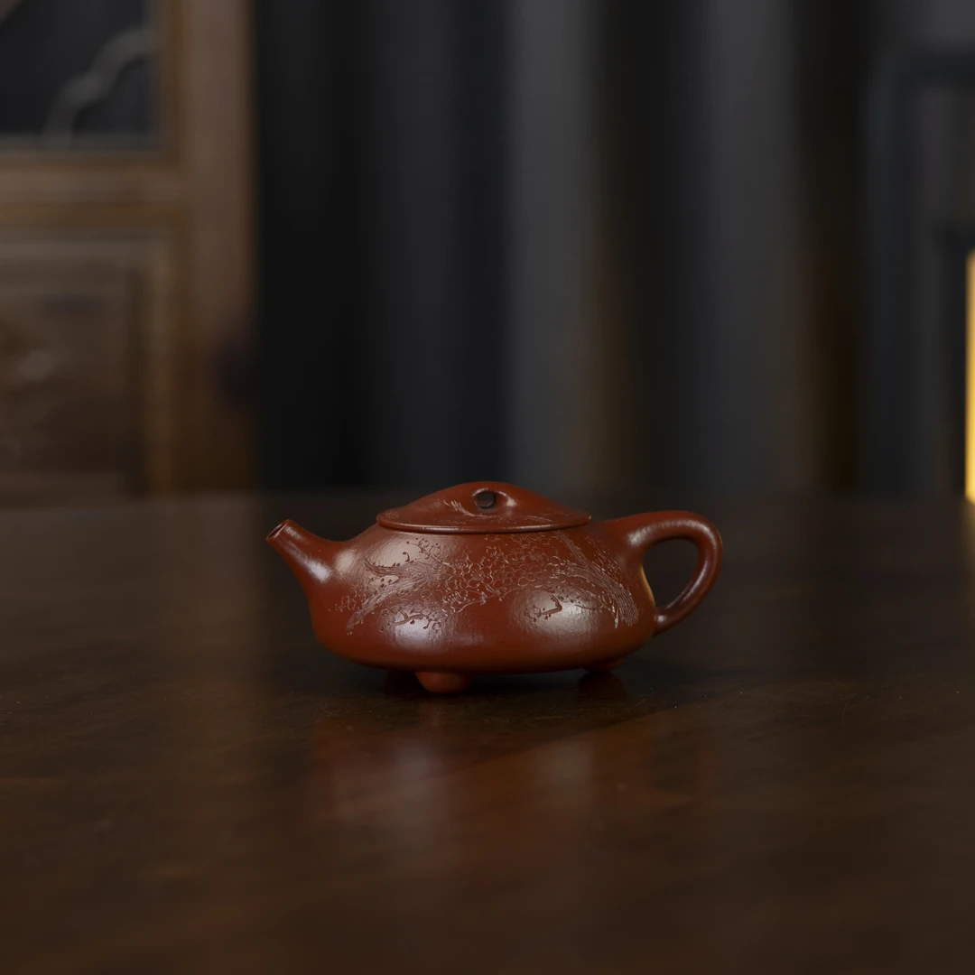 【央广非遗】满瓢 孙秋秋制 全手工 大红袍 230cc家用紫砂壶