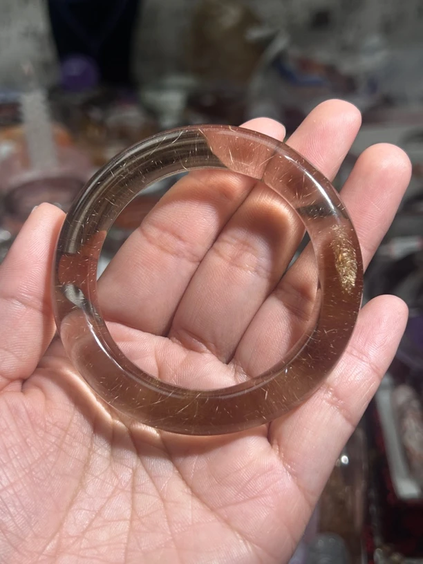 天然金发晶水晶手镯