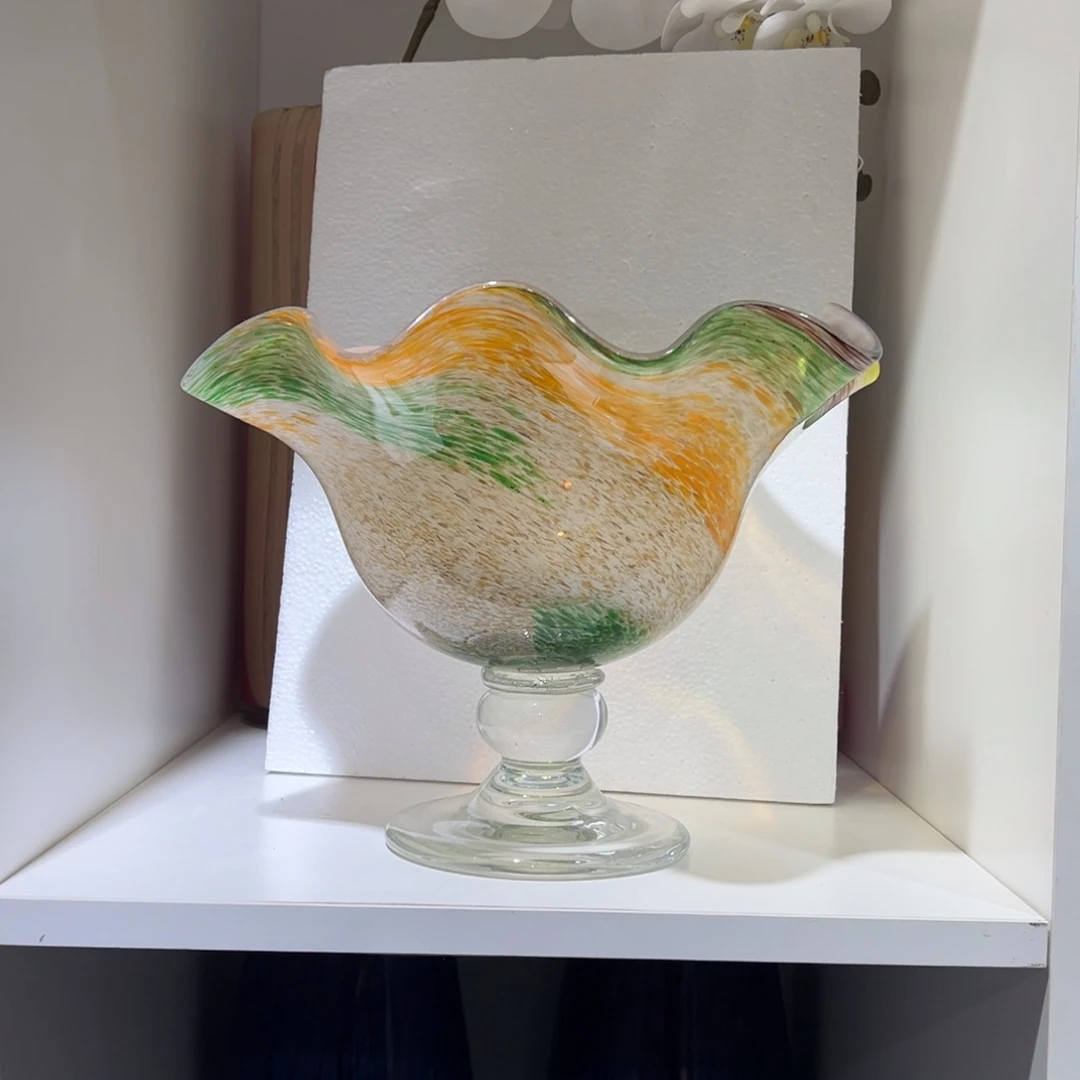 琉璃纯手工制作工艺品高22，内口径30