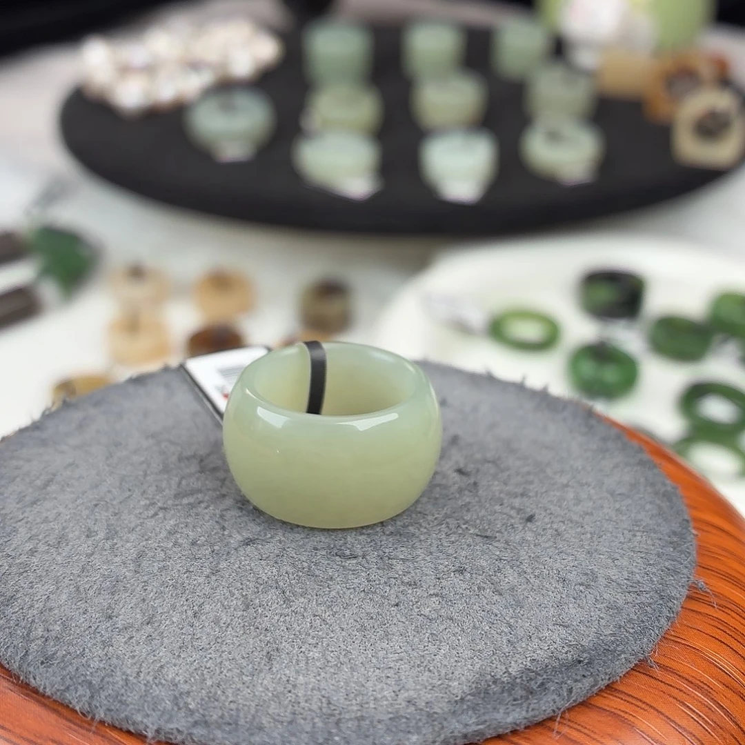 和田玉未镶嵌戒指b59晴水墩15.9不退换