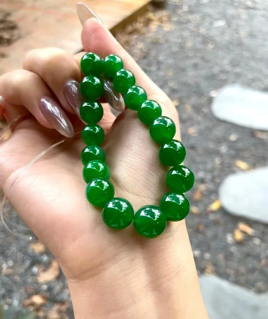 非金属仿水晶手链 玉手串手串女款女款时尚绿色