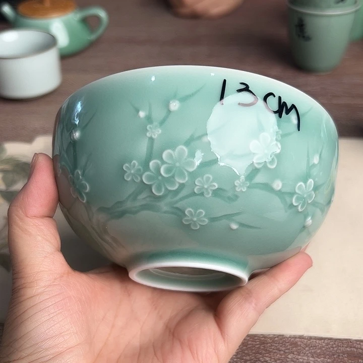 龙泉云间青瓷小米茶器