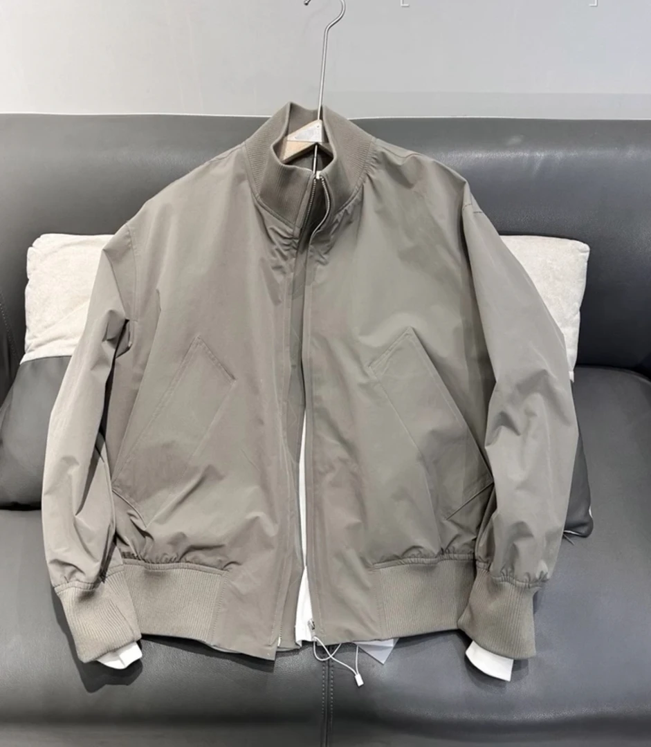 冬季新款美式复古廓形短宽版型棉服百搭纯色外套男潮牌宽松上衣潮