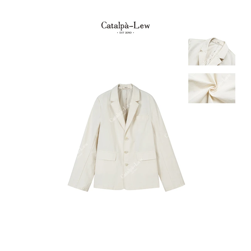 CatalpaLew25春季「植白」墟生美学主题限定正装西装外套#C51397