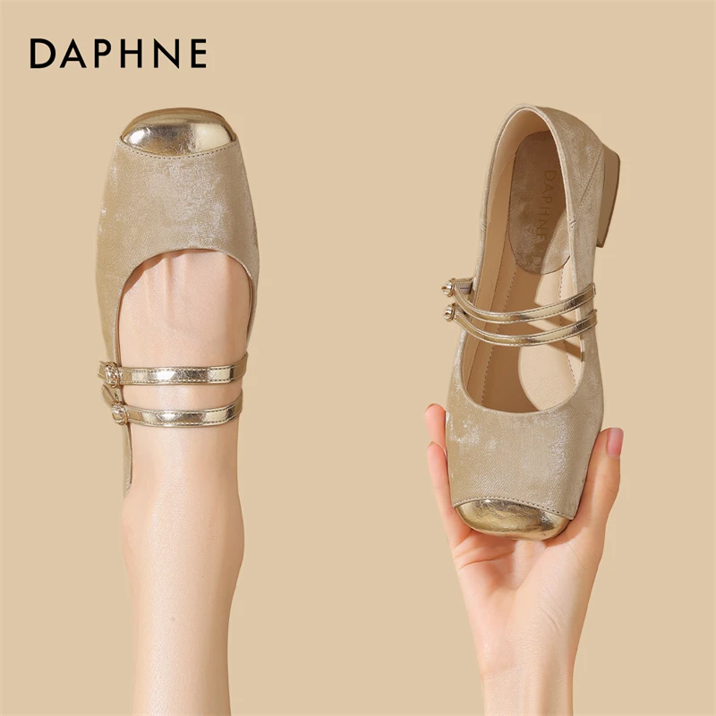 达芙妮新中式玛丽珍鞋女软底国风2025夏季新款一脚蹬法式浅口单鞋