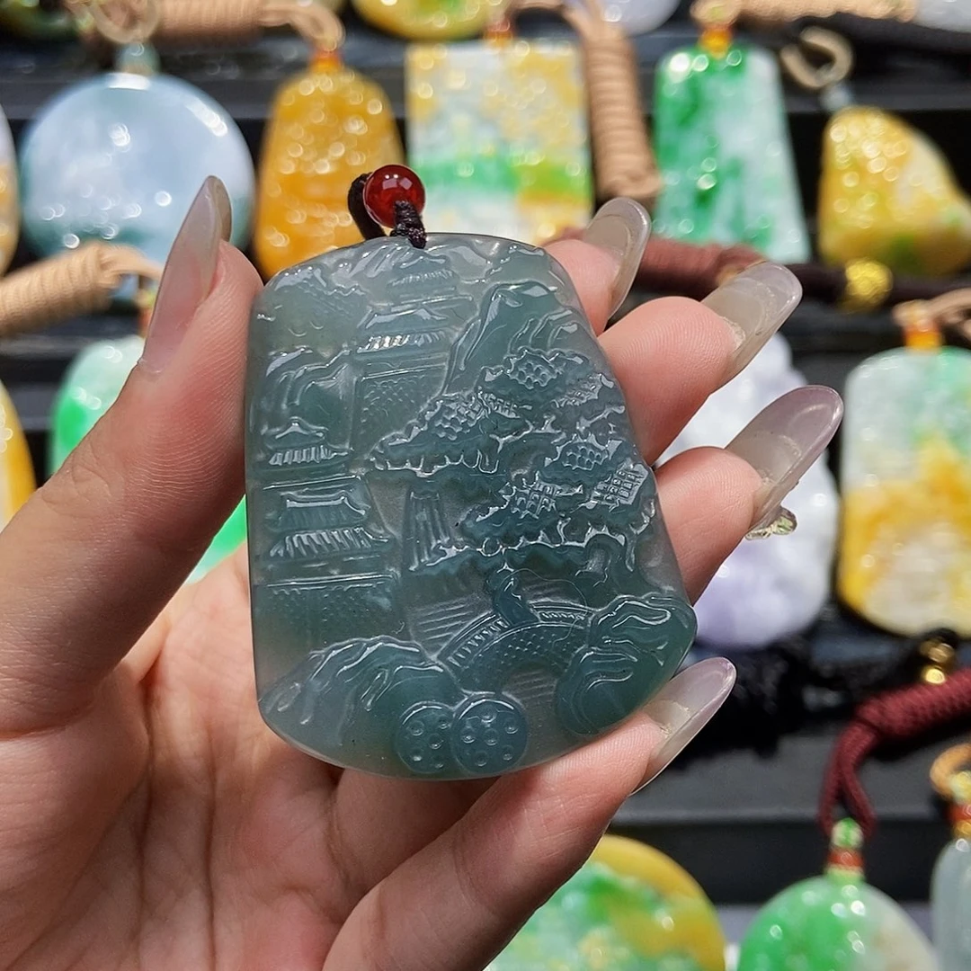 翡翠未镶嵌颈饰天然翡翠A货