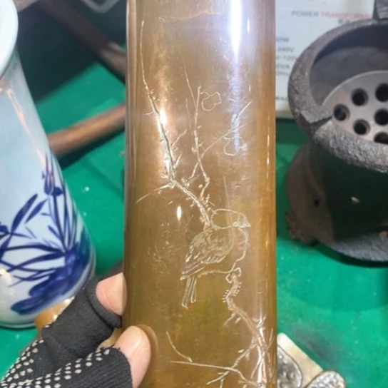 蜜安罐瓷香炉锡茶则