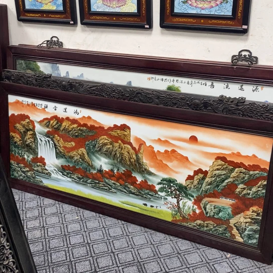 瓷片用****31.85*74*1景德镇瓷板画柴窑烧制