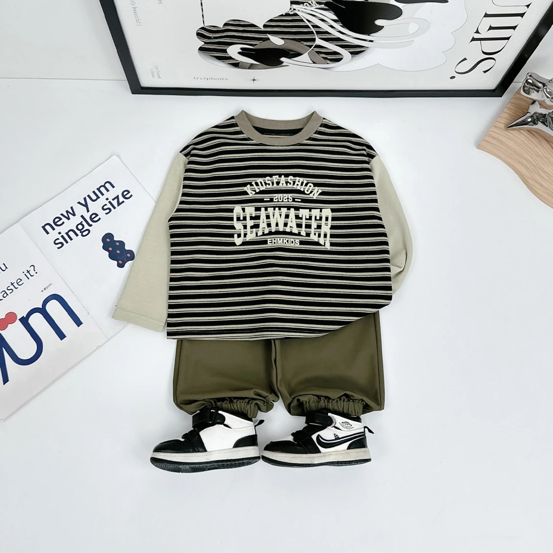 男童套装2025新款春装儿童春秋季两件套潮 HS25035