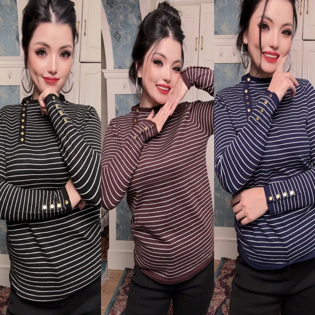 时尚潮流高领毛衣女宽松韩版套头加厚慵懒针织衫包邮