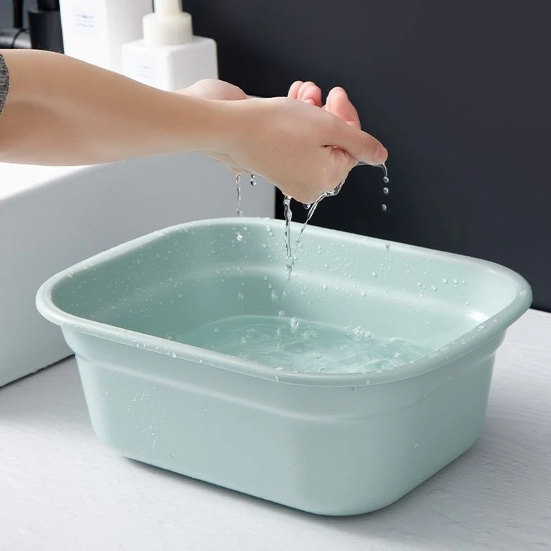 长方形塑料盆加厚洗菜洗碗筐家用厨房加深水槽盆透明沥水篮水果盆