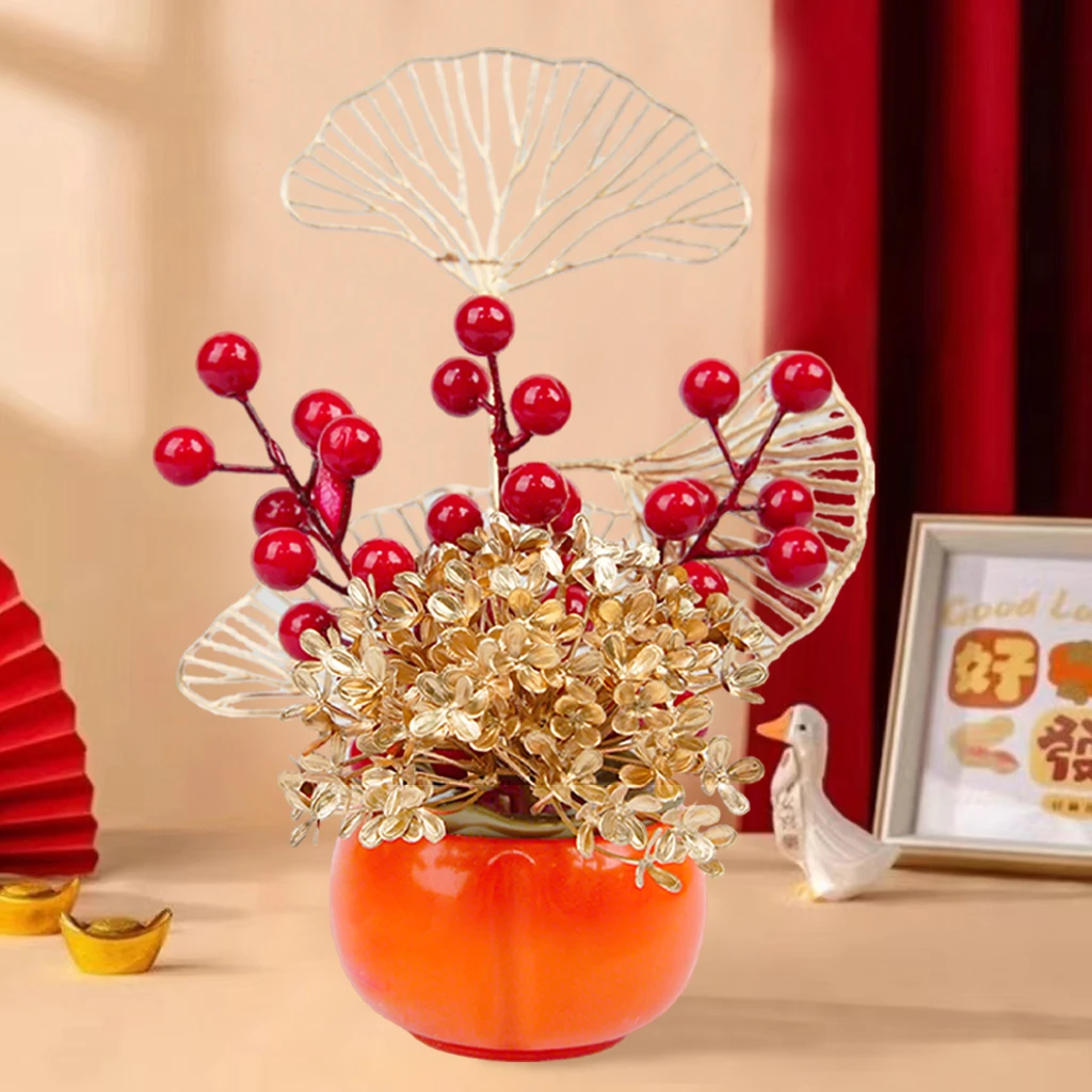 【宠粉福利】2025新款新年摆件柿柿如意事事如意 家居摆件买一送一