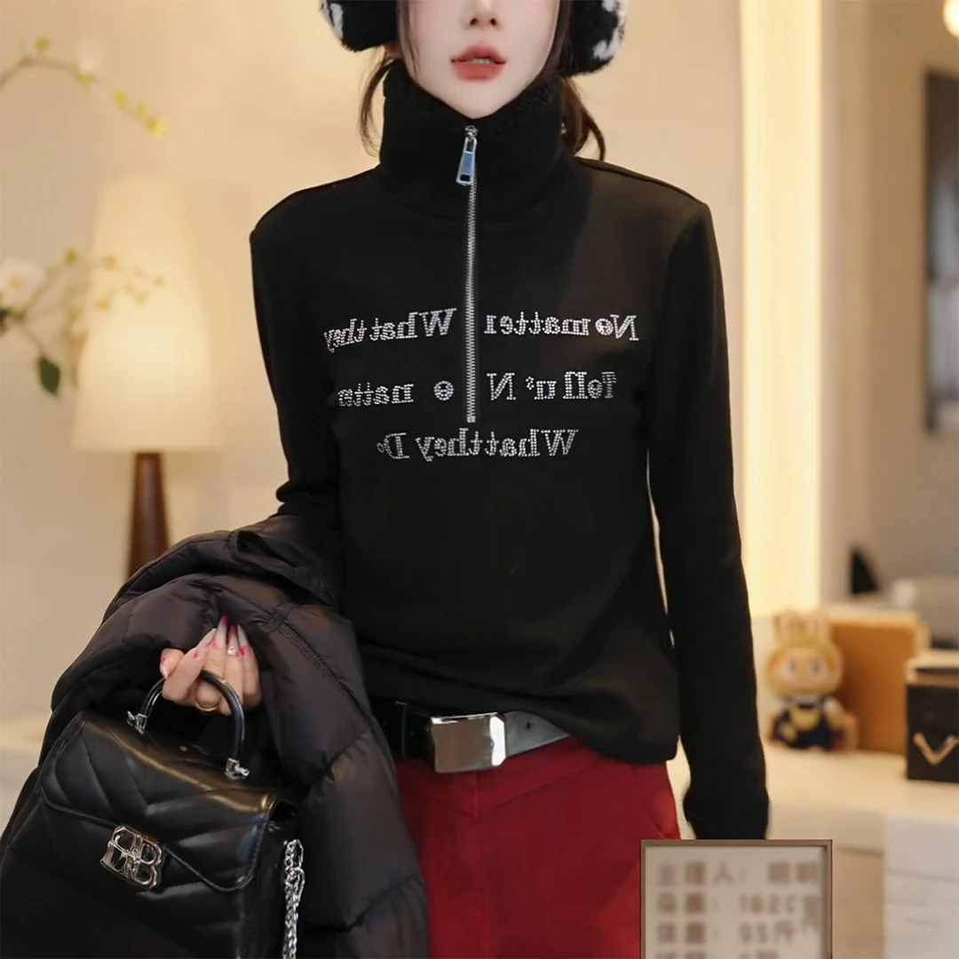 今年流行双面德绒毛边立领卫衣女秋冬季新款好看漂亮高级独特上衣