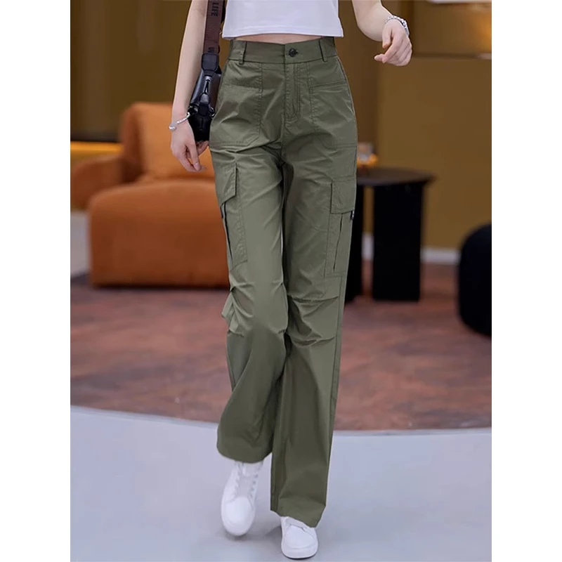 La babite拉贝缇美式工装裤女春夏新款薄款直筒裤宽松显瘦休闲裤