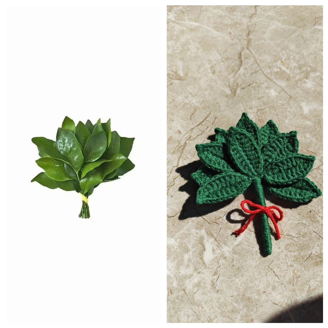 【柚子叶】成品钩织柚子叶【去晦气】【B小人】吉祥挂件钥匙扣挂饰包挂