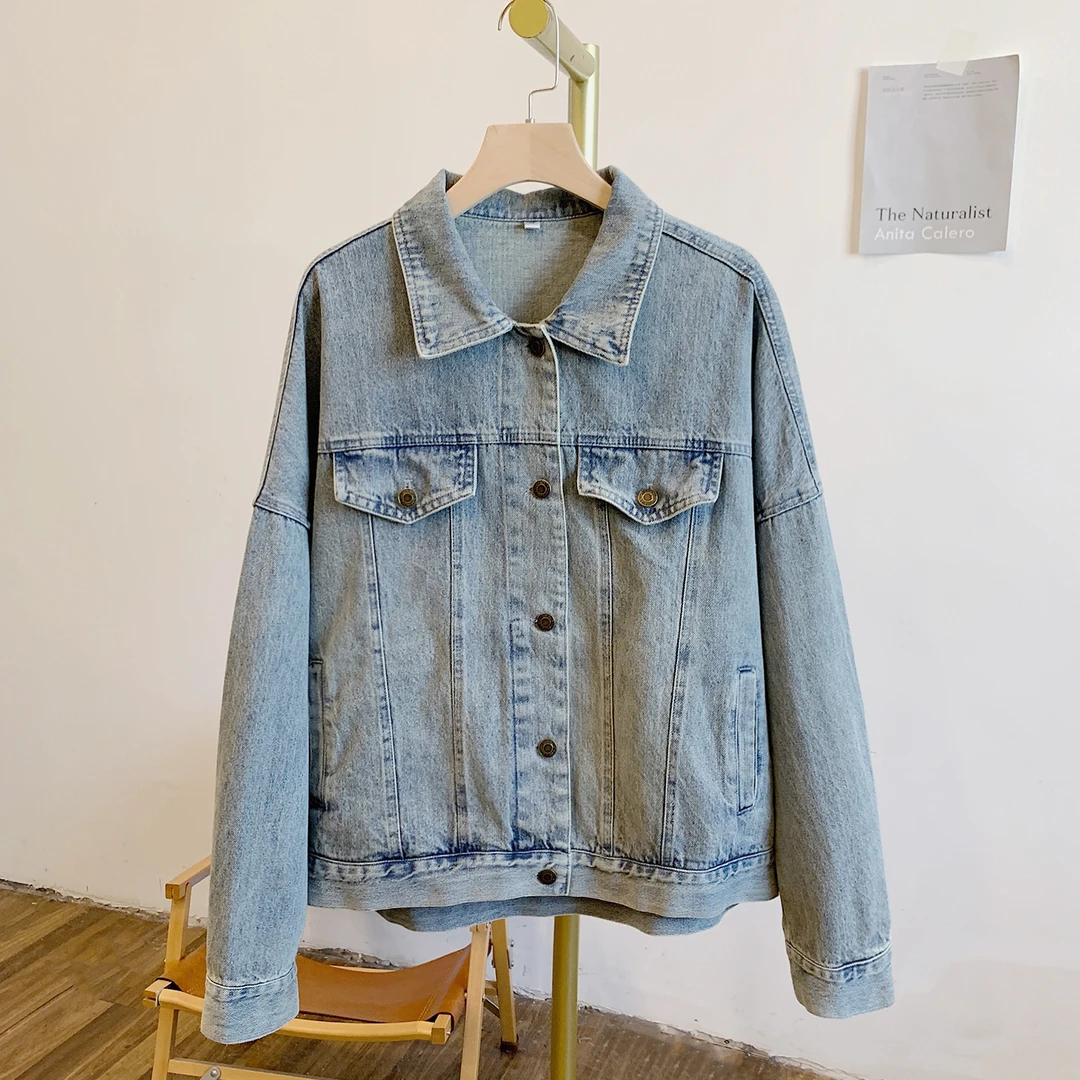 自由派Y3097复古翻领牛仔外套