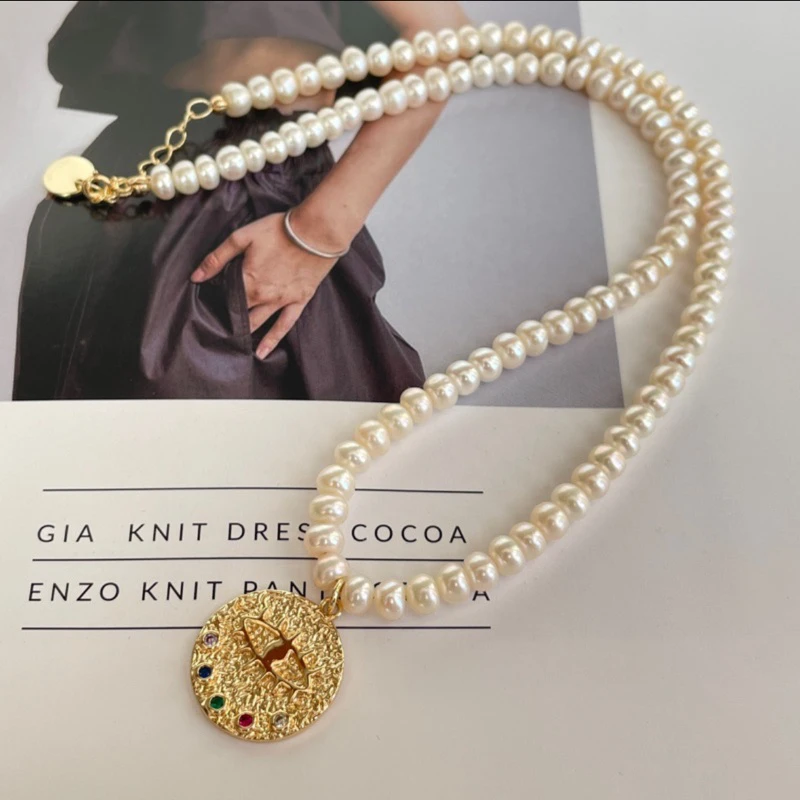 非金属仿珍珠项链 白百合同款恶魔之眼珍珠项链- N0125