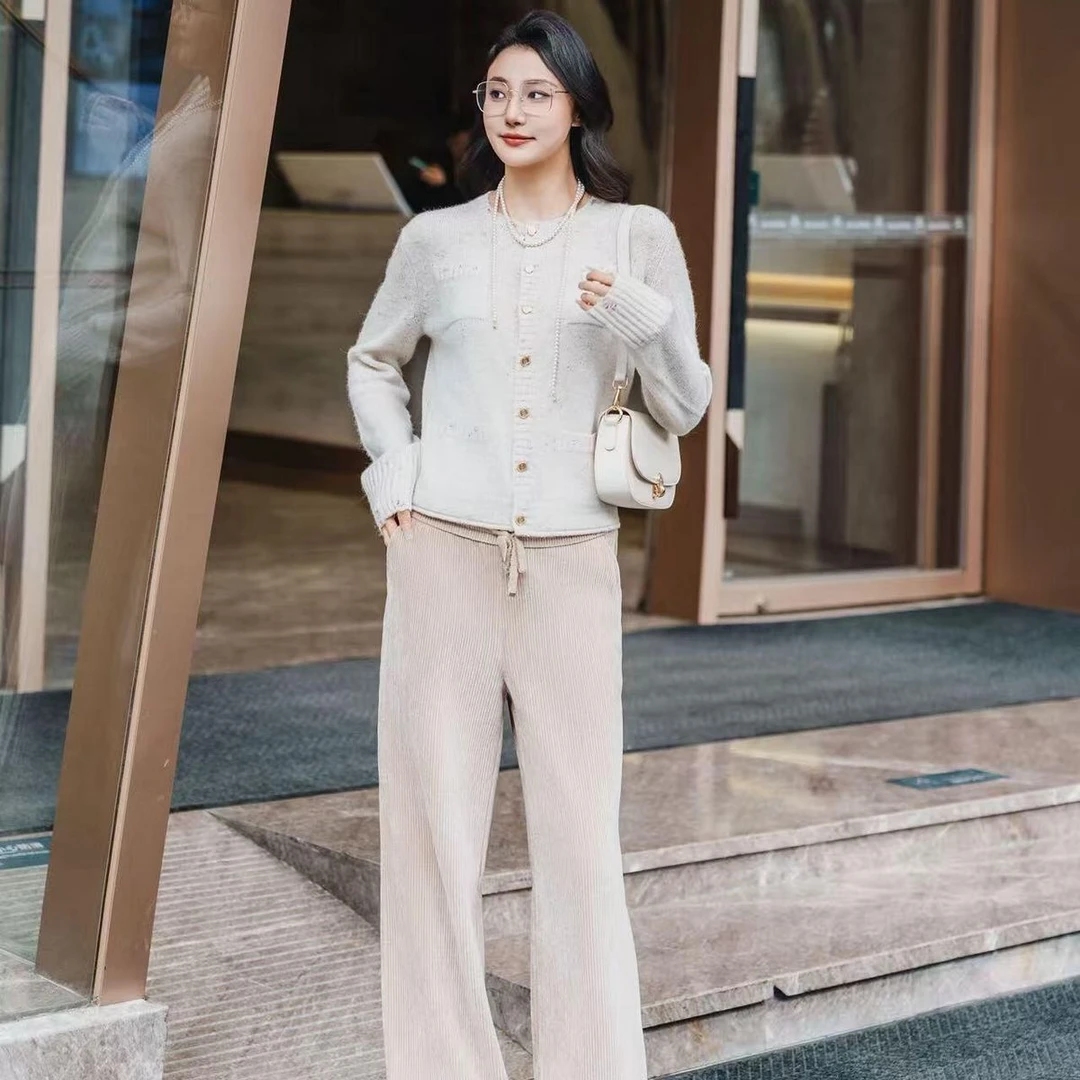 专柜正品优雅慵懒精致细闪珠片百搭针织开衫 148044-7T47771