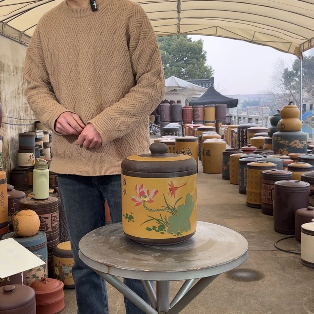 紫砂茶叶罐没****-8 饼茶叶罐