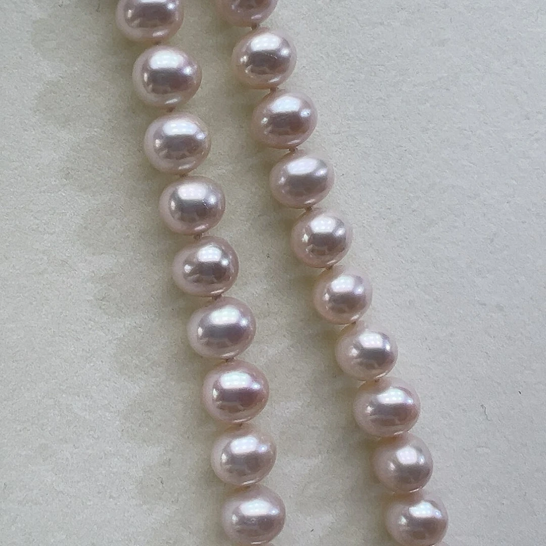 淡水珍珠银S925镶嵌颈饰➕9-10高品极光炫彩