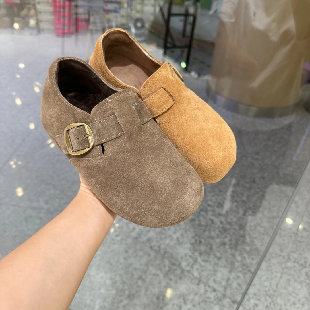 轩轩家【福利款勃肯】5厘米羊羔绒勃肯鞋扣带复古百搭增高秋冬女鞋