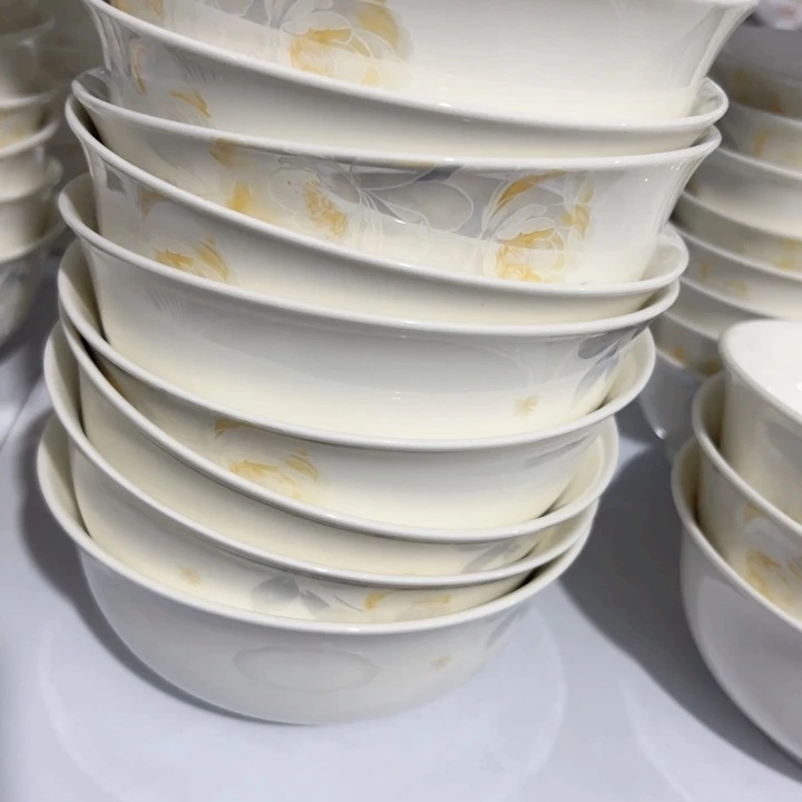 瓷清雅6寸平角面碗4个