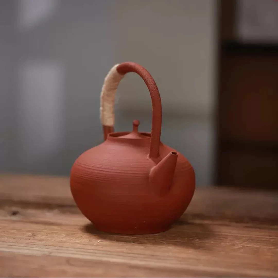 ［童乐］赖通发八邑匠人提梁壶围炉煮茶煮水壶跳跳壶砂铫600ml