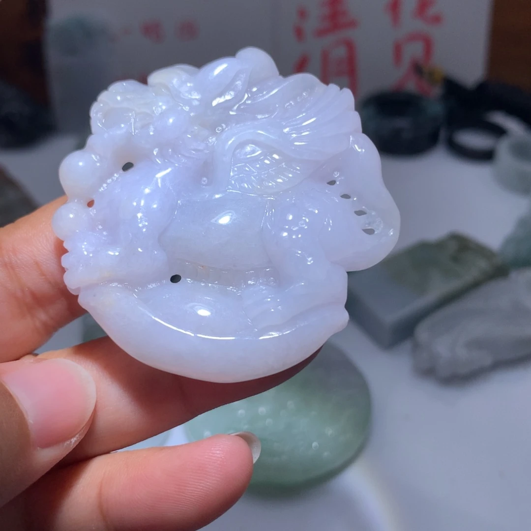 翡翠未镶嵌颈饰保真天然A货翡翠