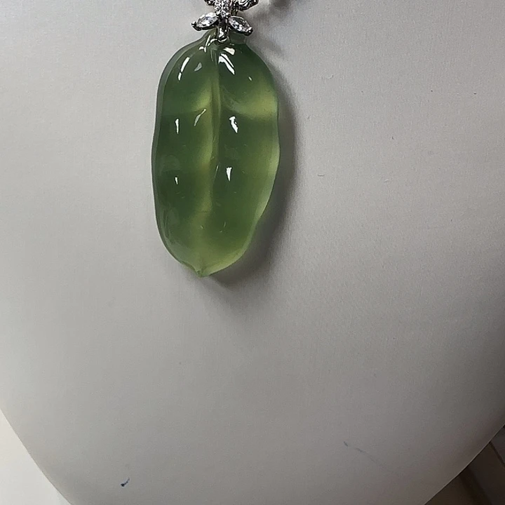 岫玉银S925镶嵌吊坠(不含链)