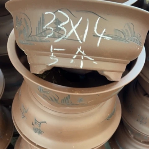 紫砂花盆33×14。    5个