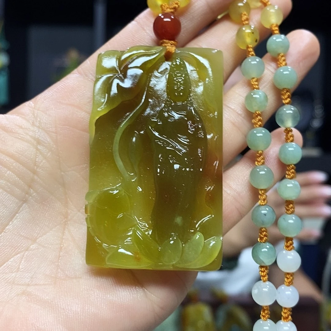 未镶嵌岫玉挂件吊坠
