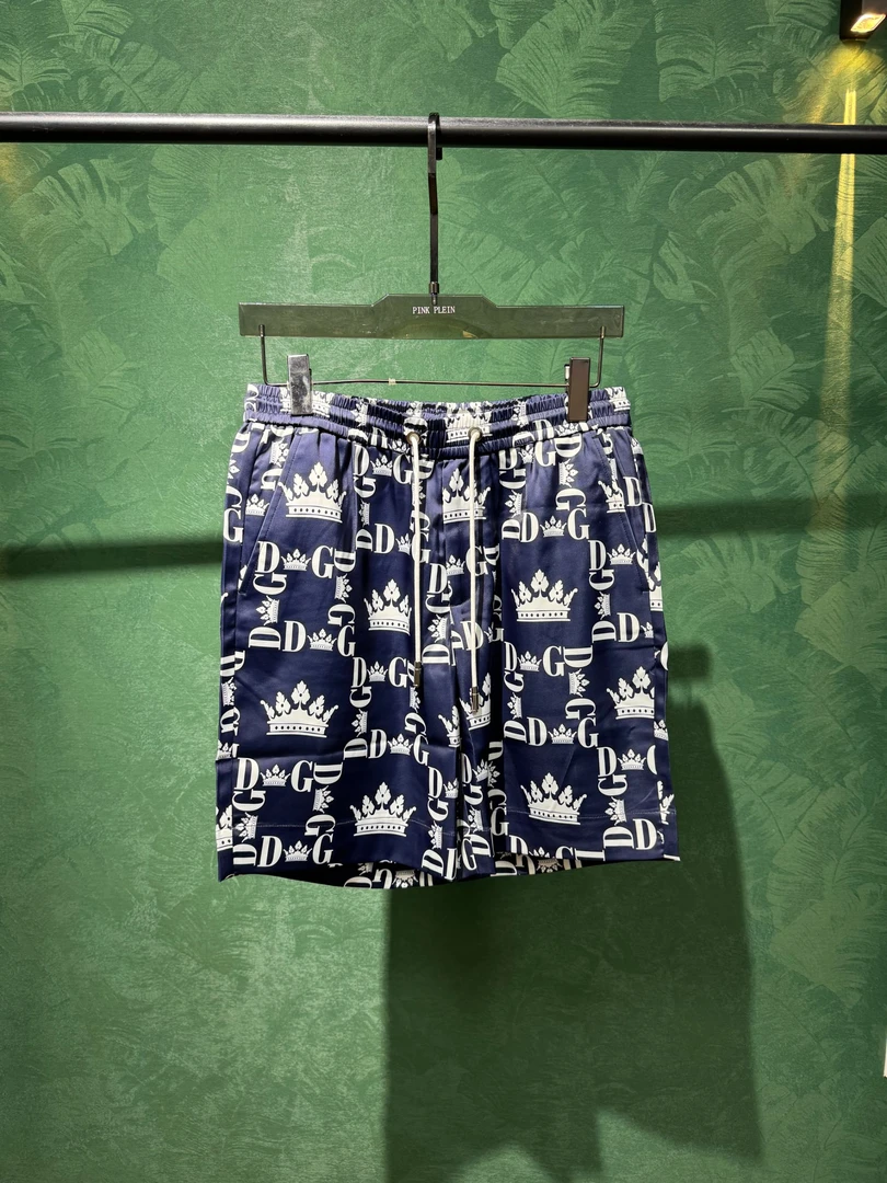 DR.GABBRALADG新款2025春夏走秀款男士皇冠满印系列短裤透气267