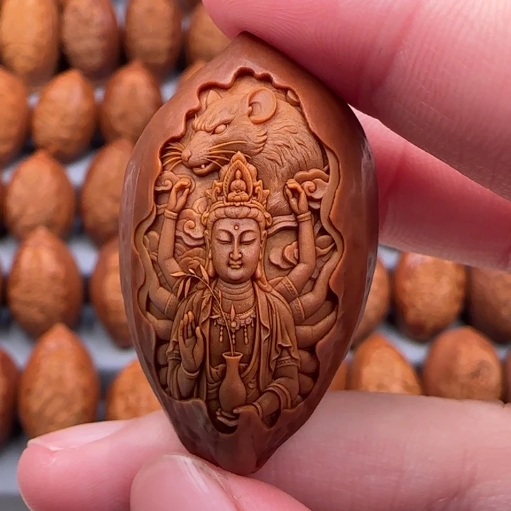 赫***斯手串橄榄核老鼠生肖守护神