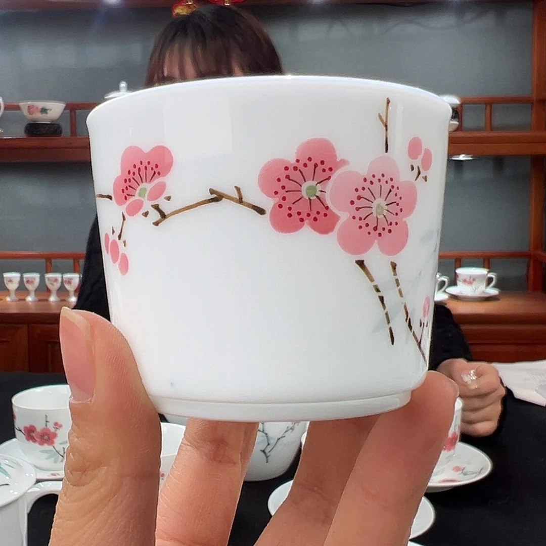 翠竹红梅书卷杯杯
