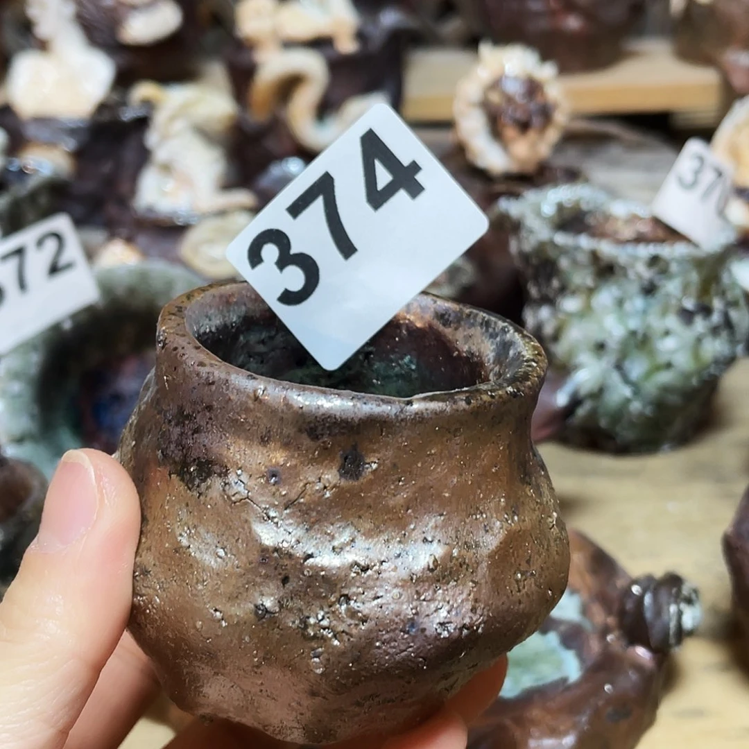 杯华柴烧粗陶手捏杯