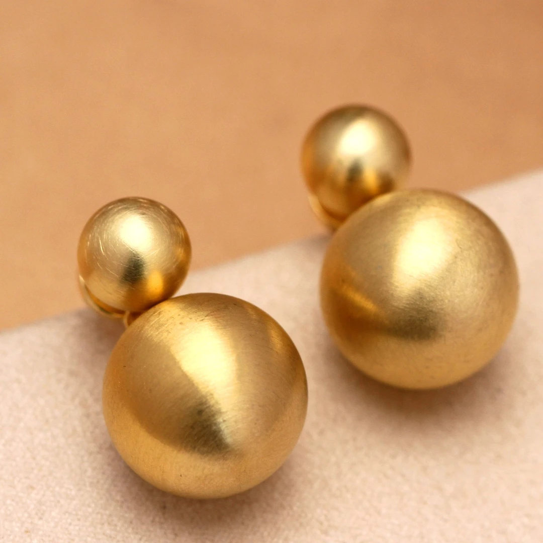 铜合金耳饰 【容儿专属】气质轻奢时尚简约古法素款耳环