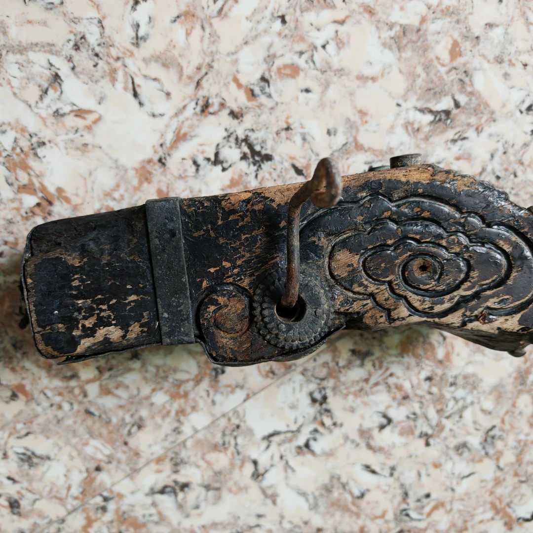 老墨斗微瑕疵包老木质材料老物件家摆件