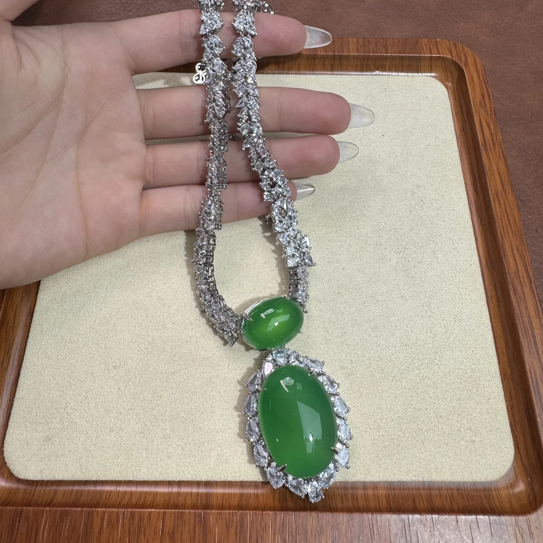 非金属珐琅项链 绿色 设计款项链 L201