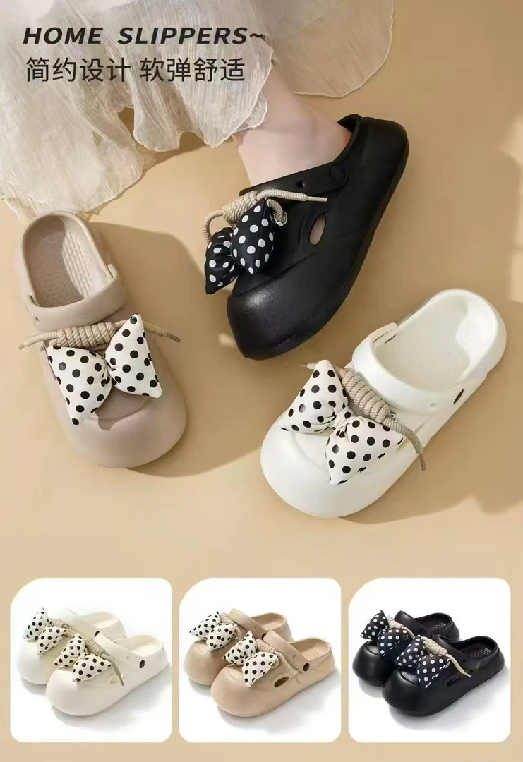 《新疆直邮》2025年新品网红爆款蝴蝶结精品百搭夏季软底Eva 防滑